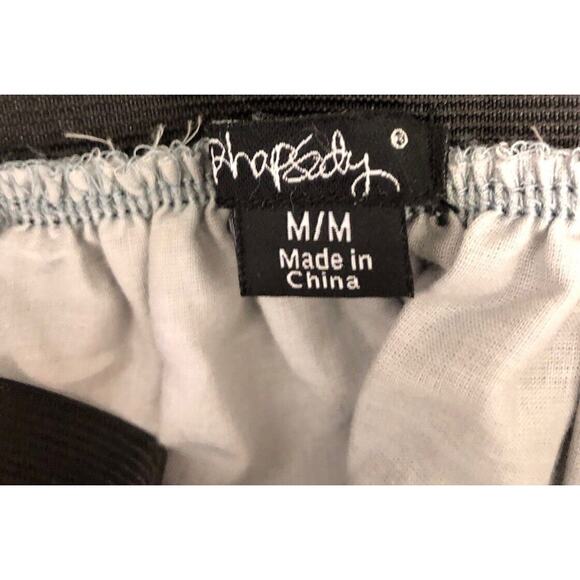 Rhapsody skirt Ladies medium short black/grey skirt Floral scalloped hem - Picture 3 of 3